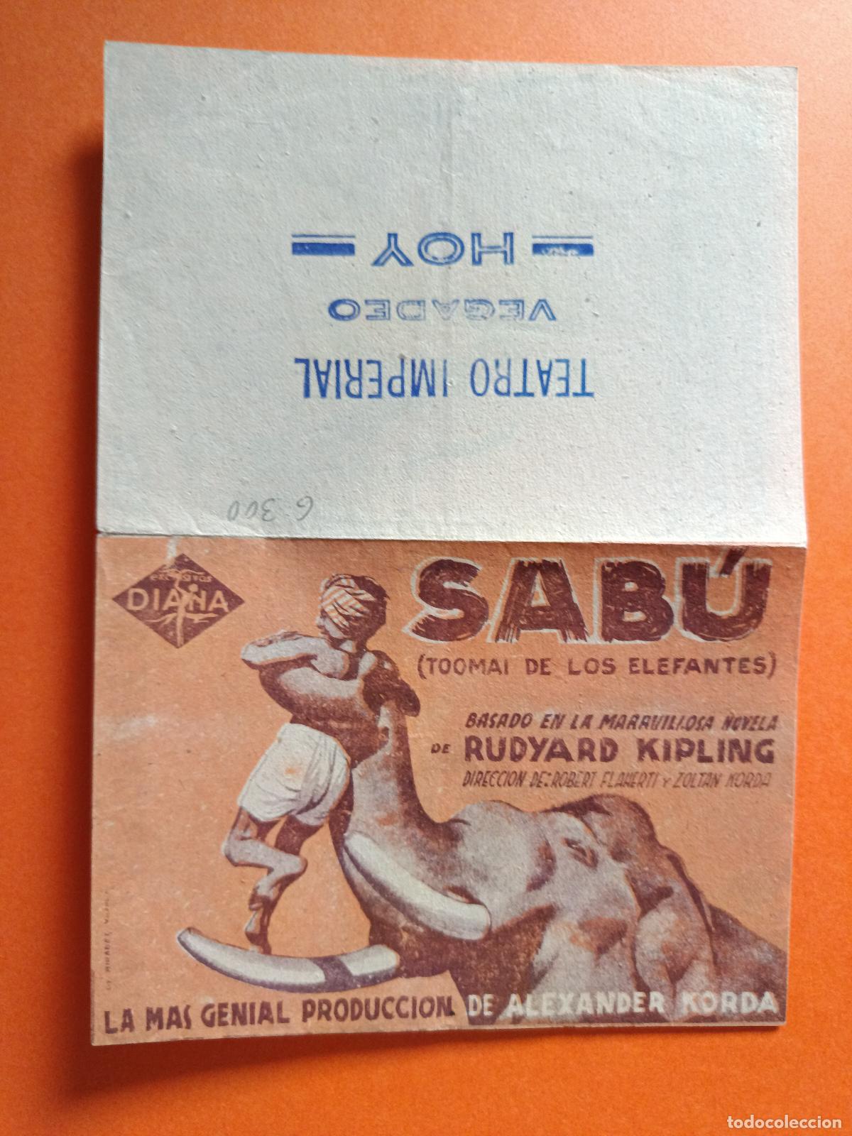 Cine: PROGRAMA DE CINE SABU TOOMAI DE LOS ELEFANTES - Foto 1