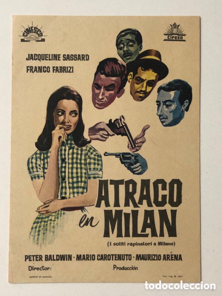 Cine: Programa Cifesa atraco en Mil&aacute;n Jacqueline Sassard A23 - Foto 1