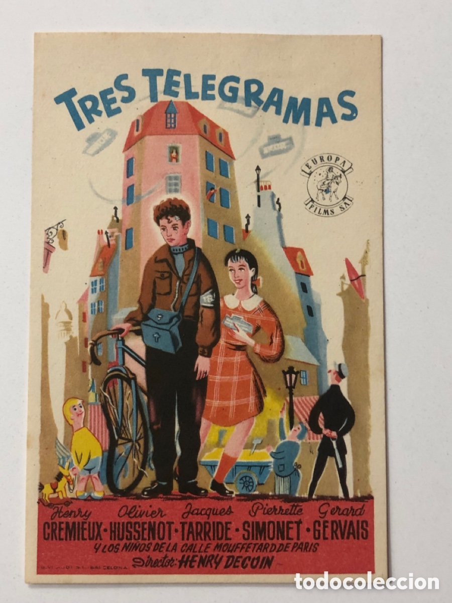 Cine: Programa Tres telegramas Henry Cremieux A23 - Foto 1