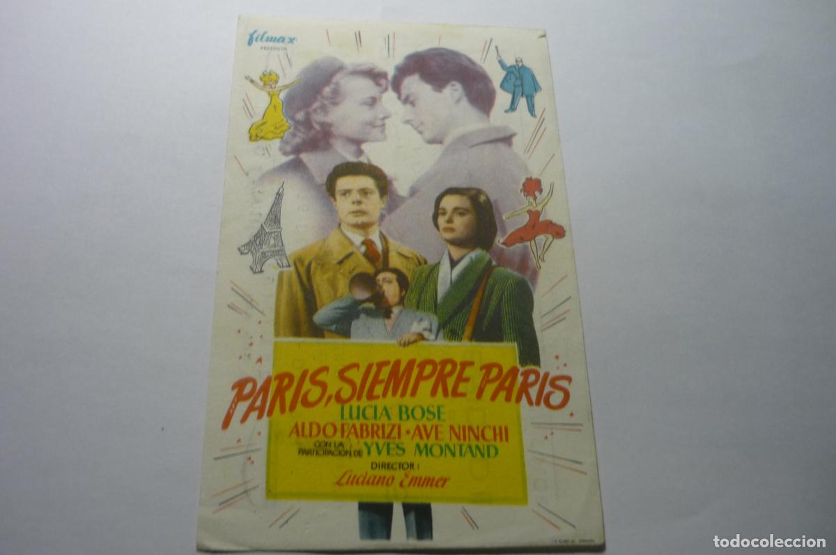 Cine: programa paris siempre paris,.lucia bose,.publicidad circulo. puigcerda