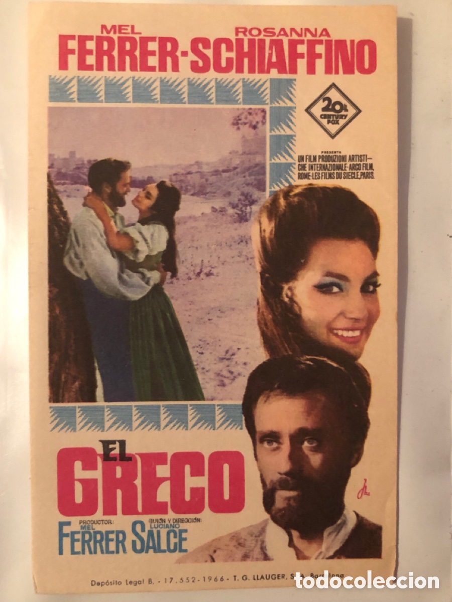 Cine: Programa el greco Mel Ferrer A23 - Foto 1