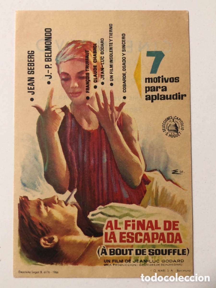 Cine: Programa al final de la escapada Jean Seberg con publicidad cine Nuevo A23 - Foto 1