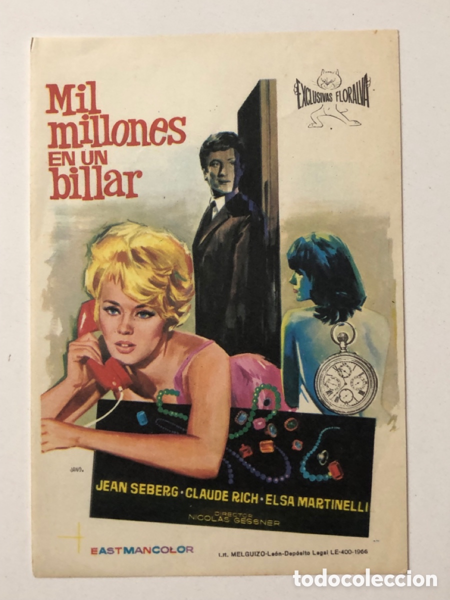 Cine: Programa mil millones en un billar Jean Seberg A23 - Foto 1
