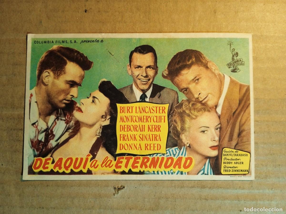 Cine: FOLLETO DE MANO DE LA PELICULA DE AQUI A LA ETERNIDAD