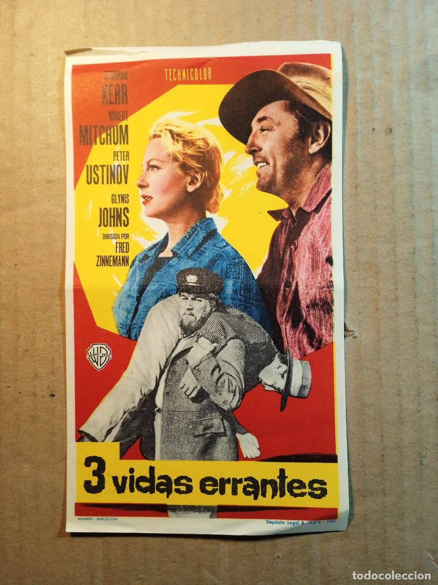 Cine: FOLLETO DE MANO DE LA PELICULA 3 VIDAS ERRANTES