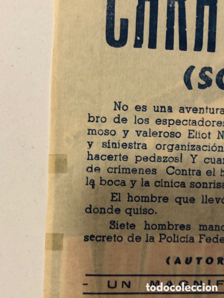 Cine: Programa cara cortada scarface Robert Stack con publicidad cine ideal alicante A23G2 - Foto 3