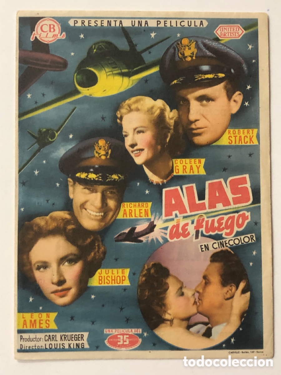 Cine: Programa alas de fuego Robert Stack con publicidad cine carmen A23G2 - Foto 1