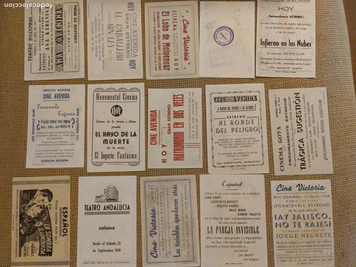 Cine: Lote folletos de mano cine - Foto 2
