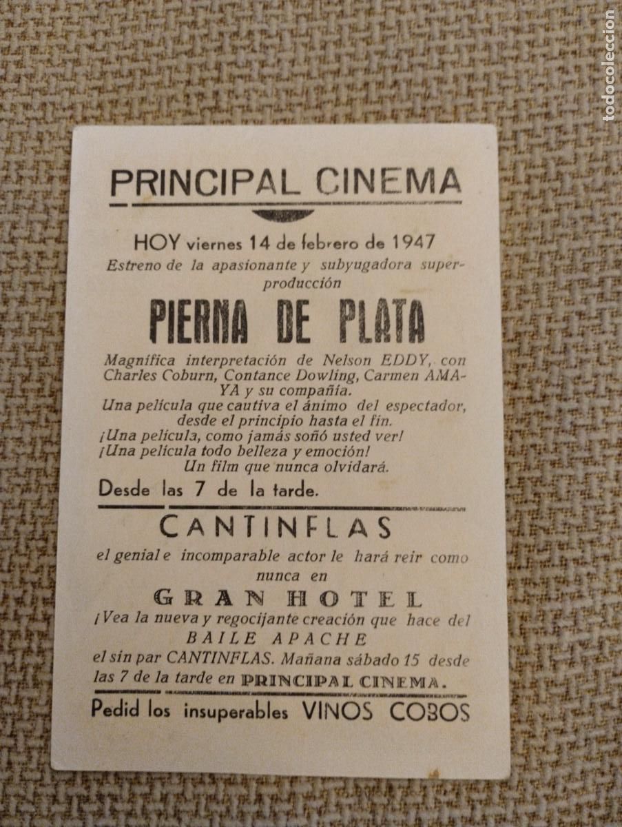 Cine: Folleto de mano en pierna de Plata - Foto 2