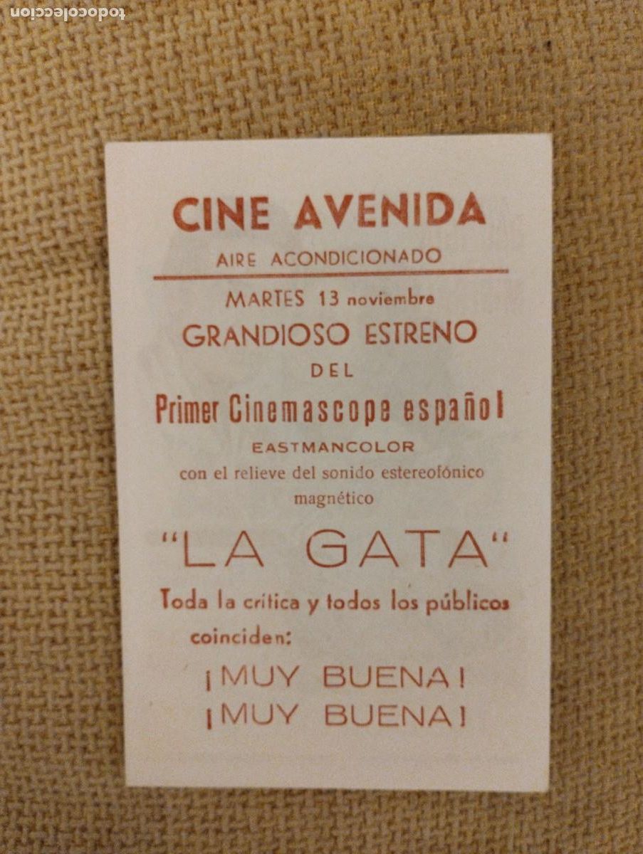 Cine: Folleto de mano La Gata - Foto 2