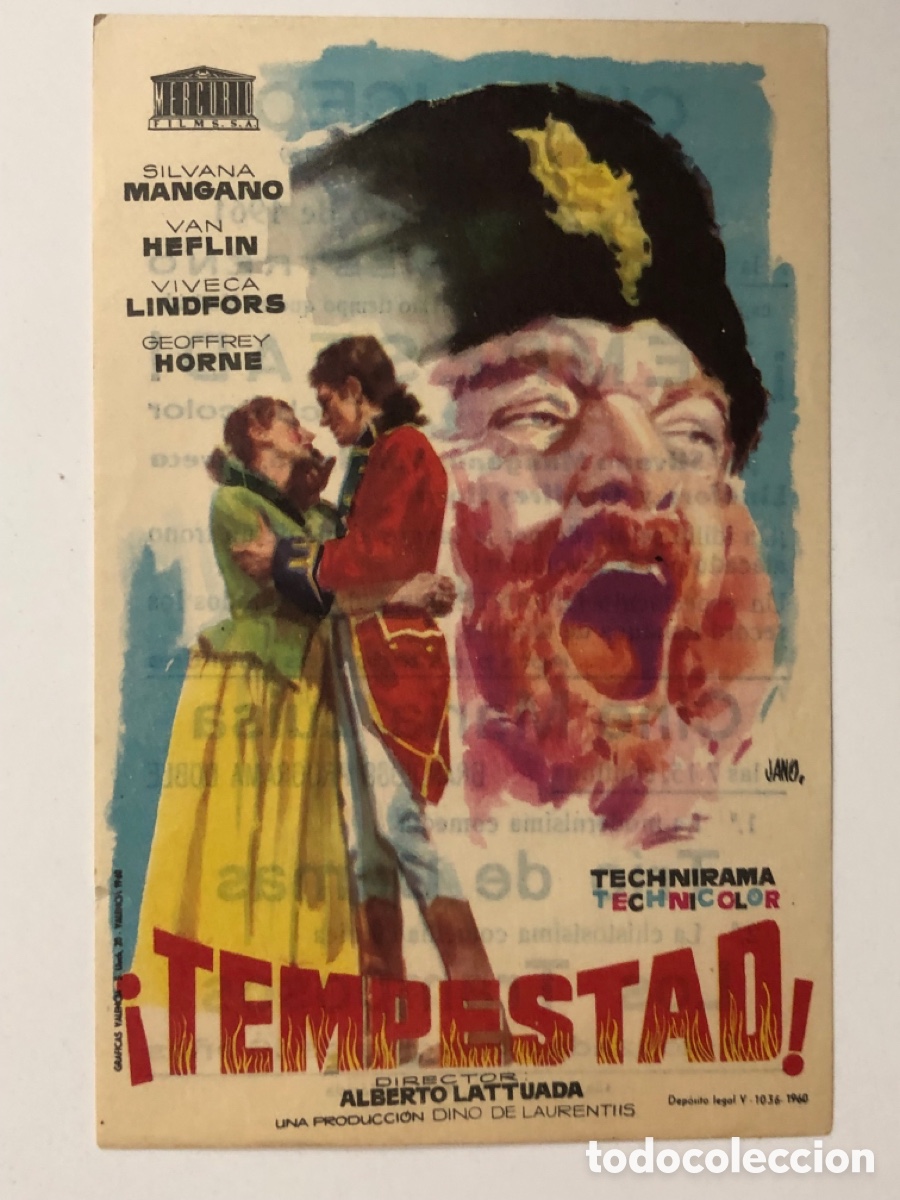 Cine: Programa tempestad Silvana Mangano con publicidad cine liceo Merida A23 - Foto 1