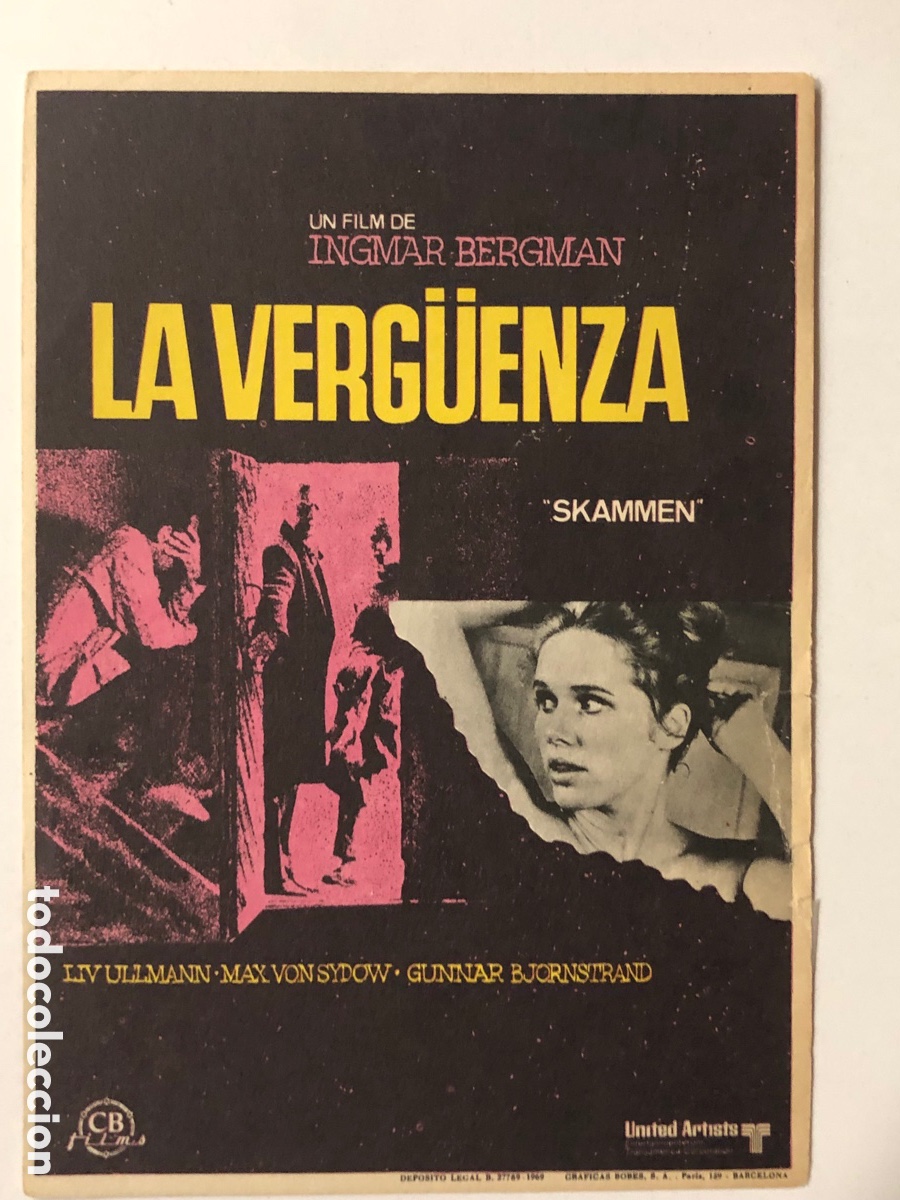 Cine: Programa la verg&uuml;enza Ingmar Bergman A23 - Foto 1