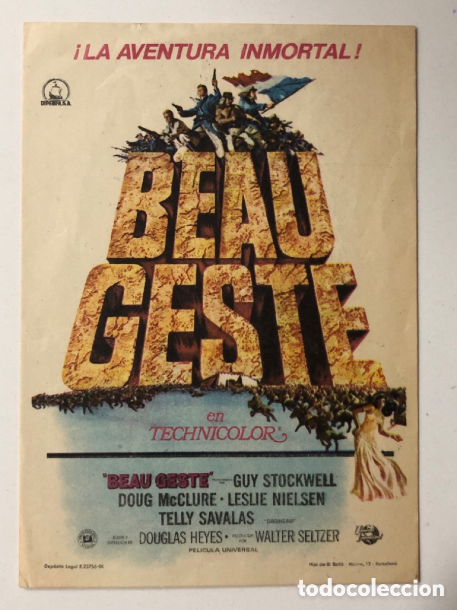 Cine: Programa Beau geste Guy Stockwell A23 - Foto 1