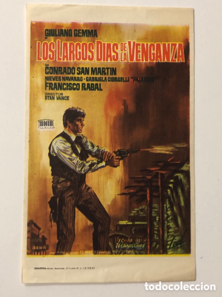 Cine: Programa los largos d&iacute;as de la venganza Giuliano Gemma A24 - Foto 1