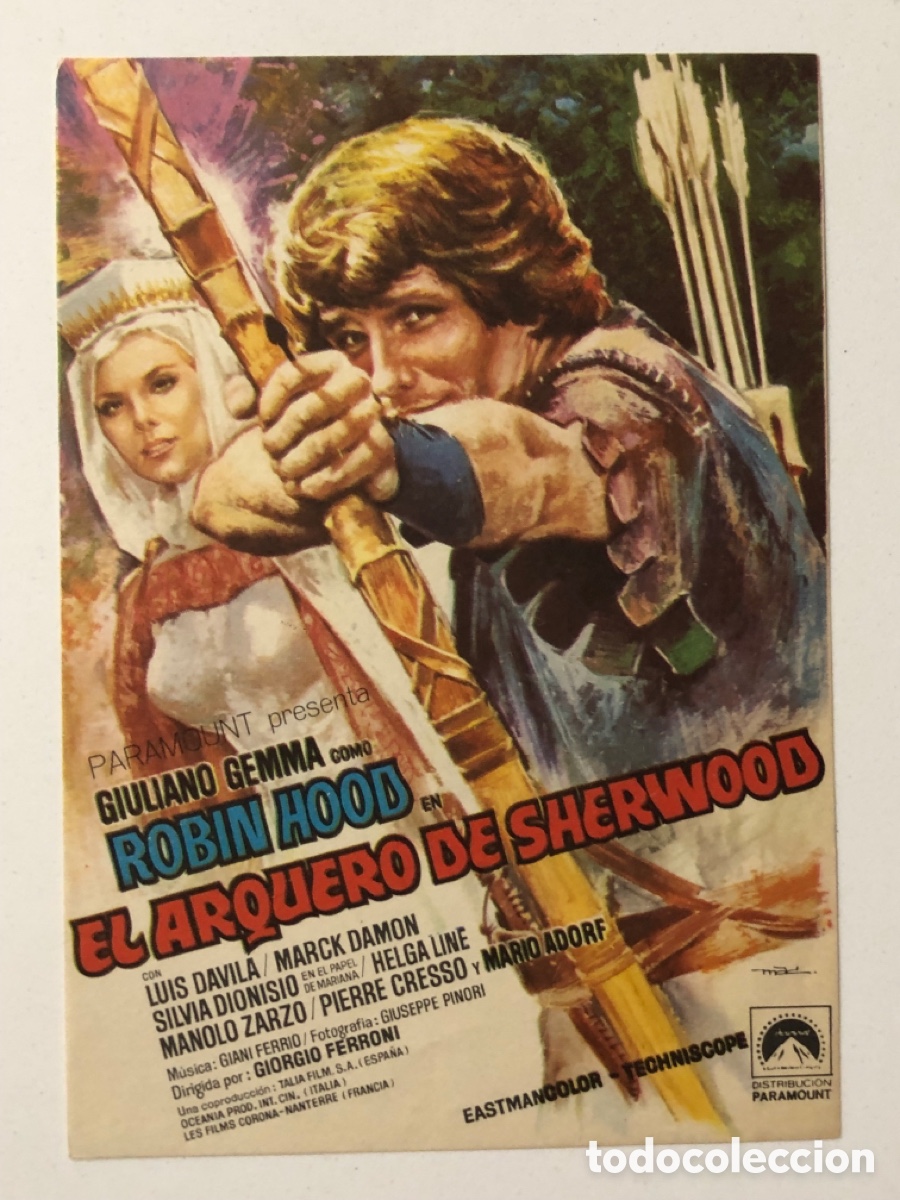 Cine: Programa el arquero de sherwood Giuliano Gemma A24 - Foto 1