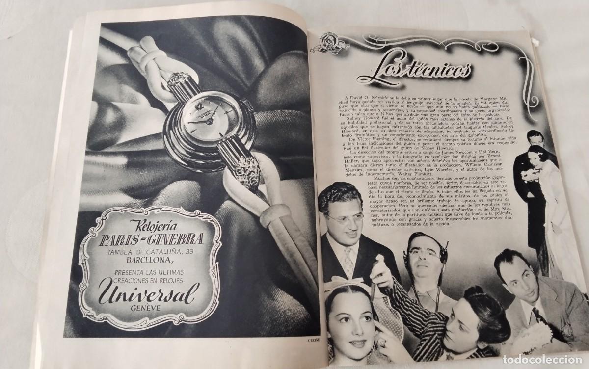 Cine: PROGRAMA DE MANO TIPO LIBRO DE LA PELICULA &rdquo;LO QUE EL VIENTO SE LLEVO&rdquo; , RARISIMO - Foto 6
