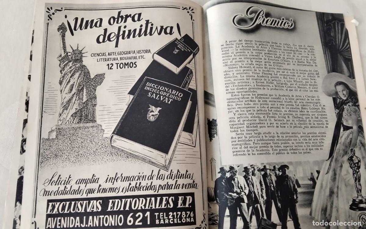 Cine: PROGRAMA DE MANO TIPO LIBRO DE LA PELICULA &rdquo;LO QUE EL VIENTO SE LLEVO&rdquo; , RARISIMO - Foto 7
