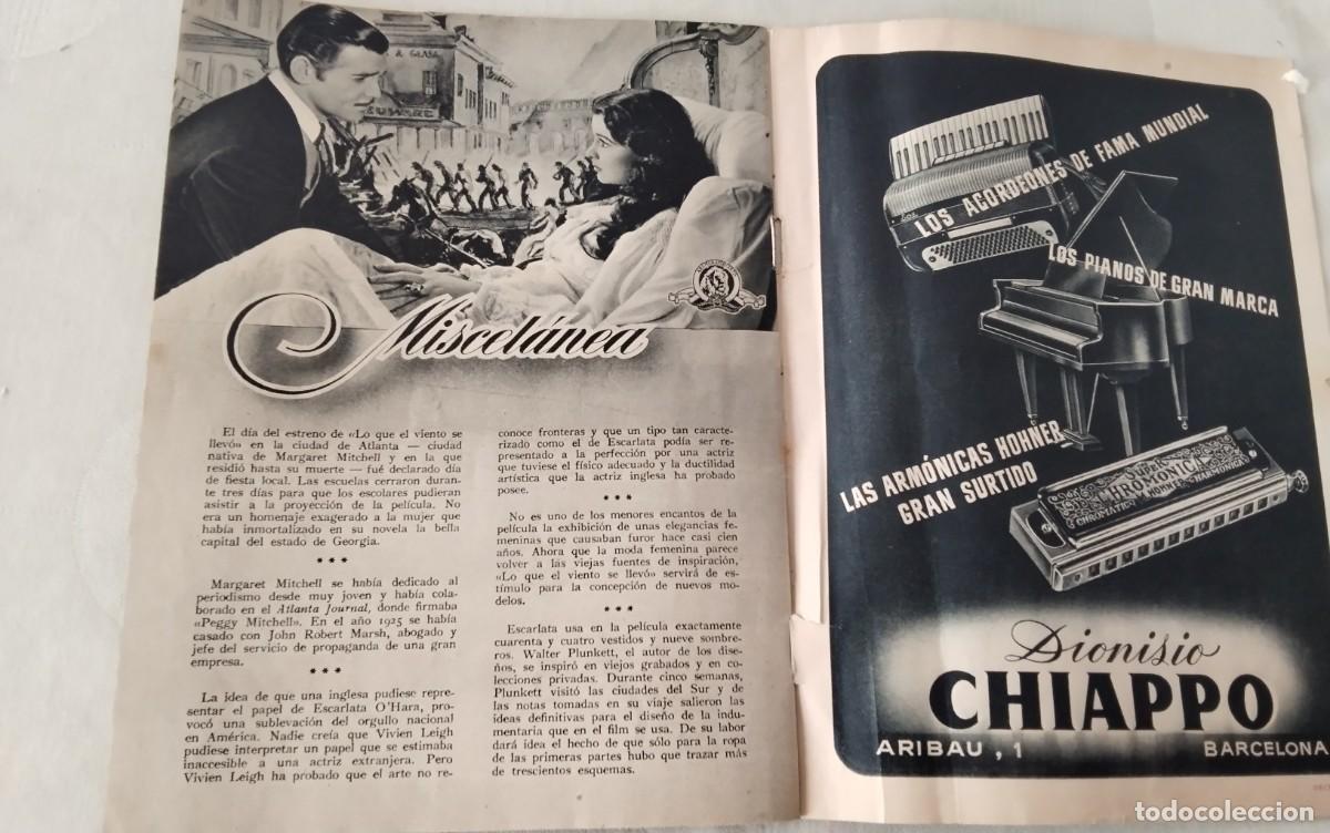 Cine: PROGRAMA DE MANO TIPO LIBRO DE LA PELICULA &rdquo;LO QUE EL VIENTO SE LLEVO&rdquo; , RARISIMO - Foto 9