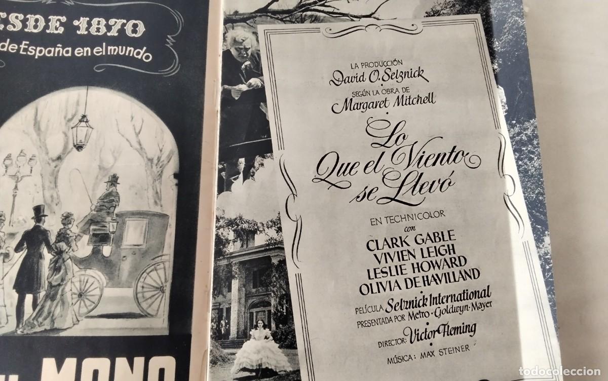Cine: PROGRAMA DE MANO TIPO LIBRO DE LA PELICULA &rdquo;LO QUE EL VIENTO SE LLEVO&rdquo; , RARISIMO - Foto 11