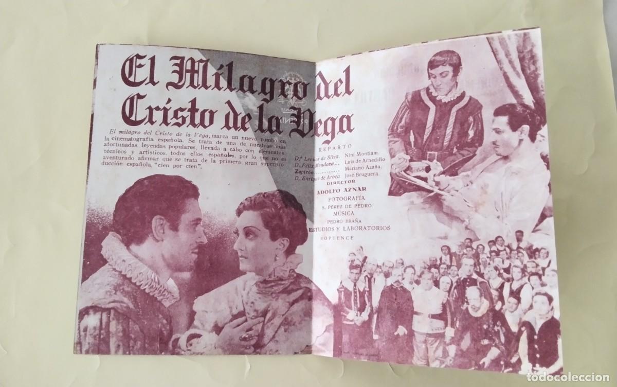 Cine: PROGRAMA DE MANO DOBLE DE LA PELICULA &rdquo; EL MILAGRO DEL CRISTO DE LA VEGA&rdquo; - Foto 3