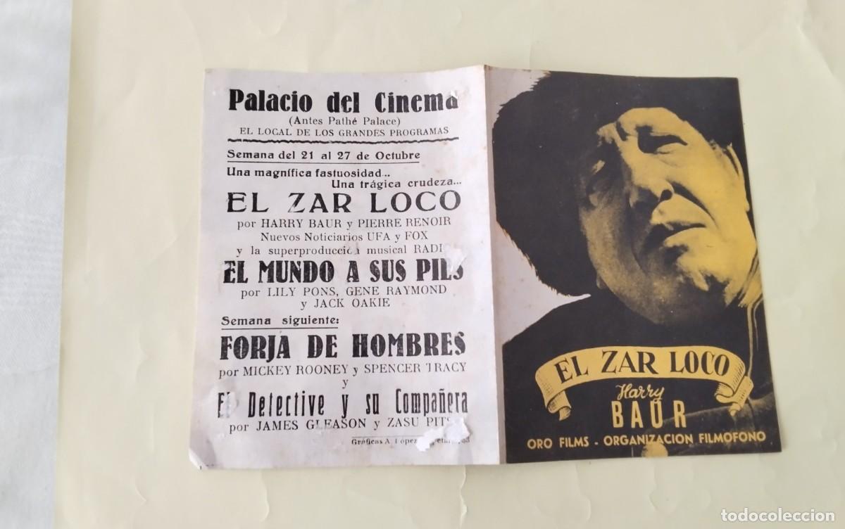 Cine: PROGRAMA DE MANO DOBLE DE LA PELICULA &rdquo; EL ZAR LOCO&rdquo; - Foto 6