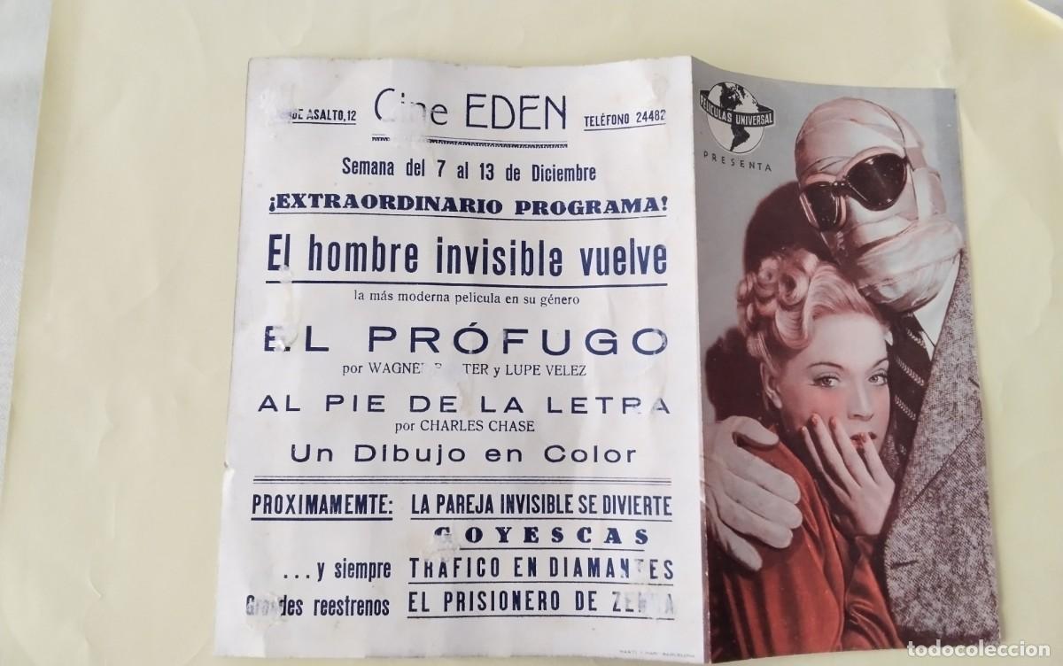Cine: PROGRAMA DE MANO DOBLE DE LA PELICULA &rdquo; EL HOMBRE INVISIBLE VUELVE&rdquo; - Foto 5