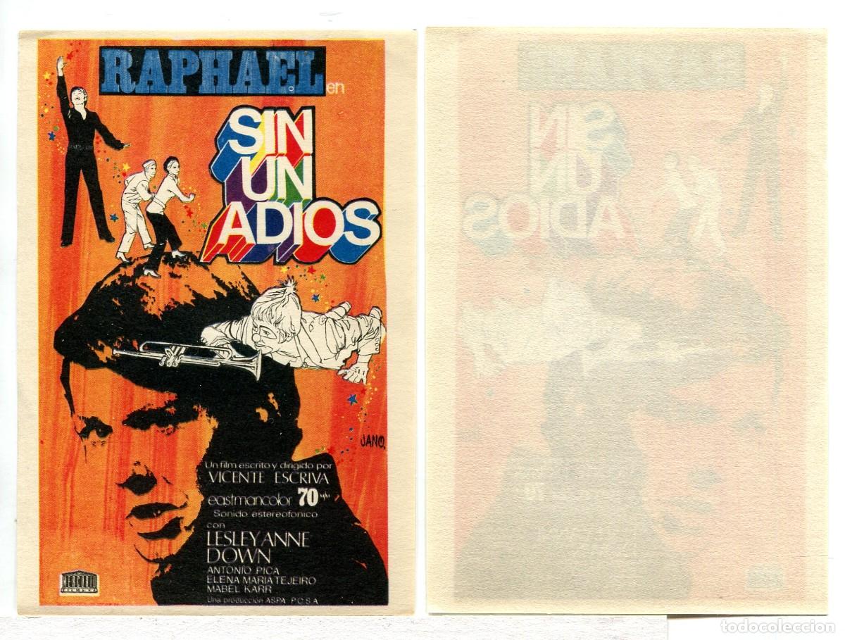 Cine: SIN UN ADIOS, con RAPHAEL. - Foto 1