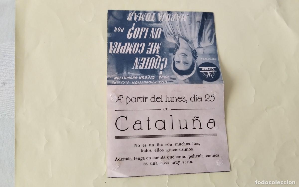 Cine: PROGRAMA DE MANO DOBLE DE LA PELICULA &rdquo;QUIEN ME COMPRA UN LIO&rdquo; - Foto 4