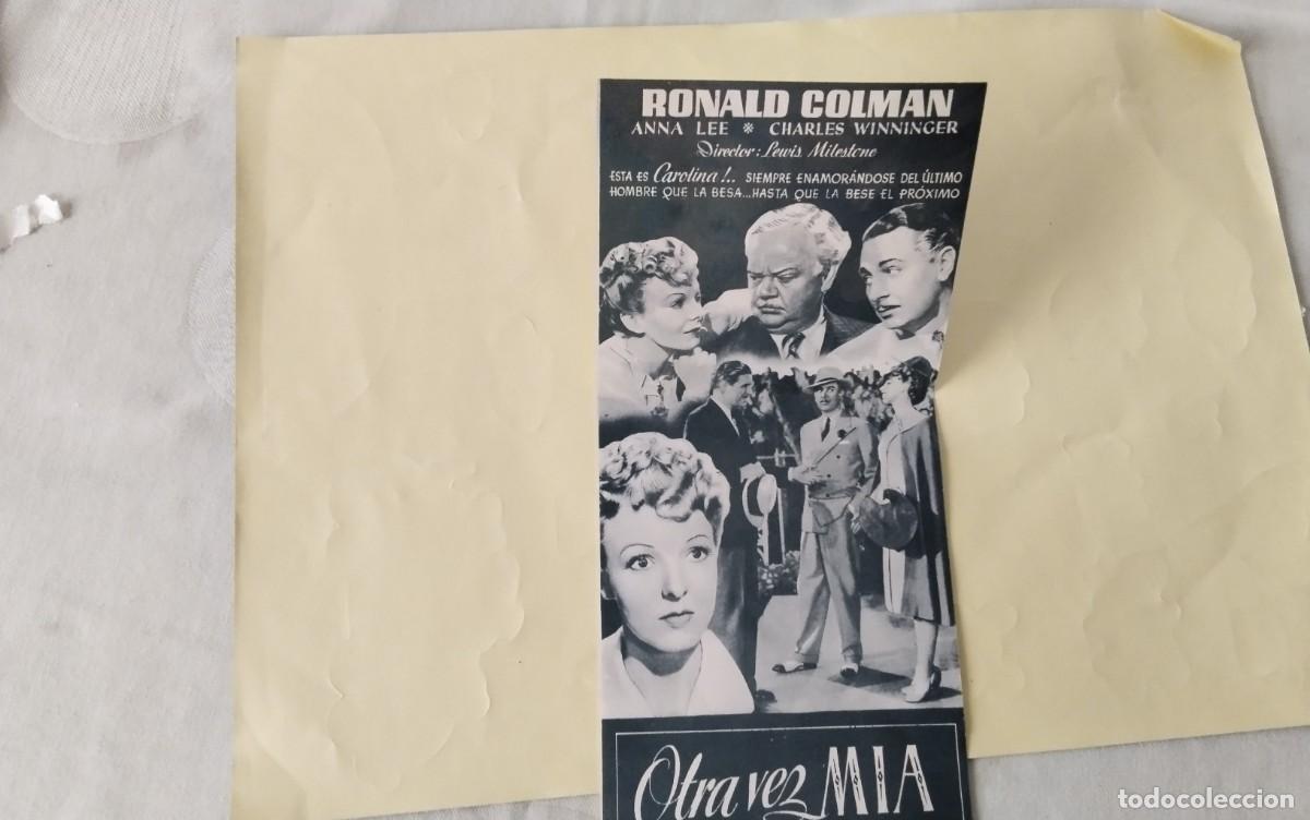 Cine: PROGRAMA DE MANO DOBLE DE LA PELICULA &rdquo; OTRA VEZ MIA &rdquo; - Foto 3