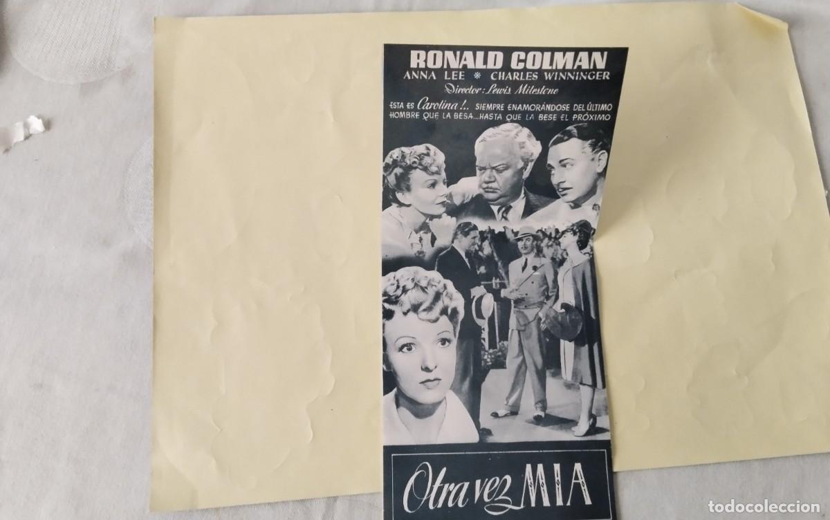 Cine: PROGRAMA DE MANO DOBLE DE LA PELICULA &rdquo; OTRA VEZ MIA &rdquo; - Foto 4