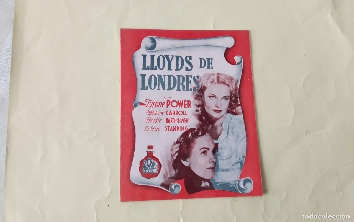 Cine: PROGRAMA DE MANO DOBLE DE LA PELICULA &rdquo; LLOYDS DE LONDRES &rdquo; - Foto 2
