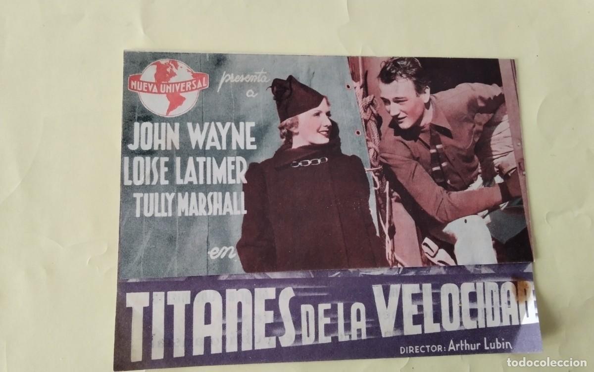 Cine: PROGRAMA DE MANO DOBLE DE LA PELICULA &rdquo; TITANES DE LA VELOCIDAD&rdquo; - Foto 1
