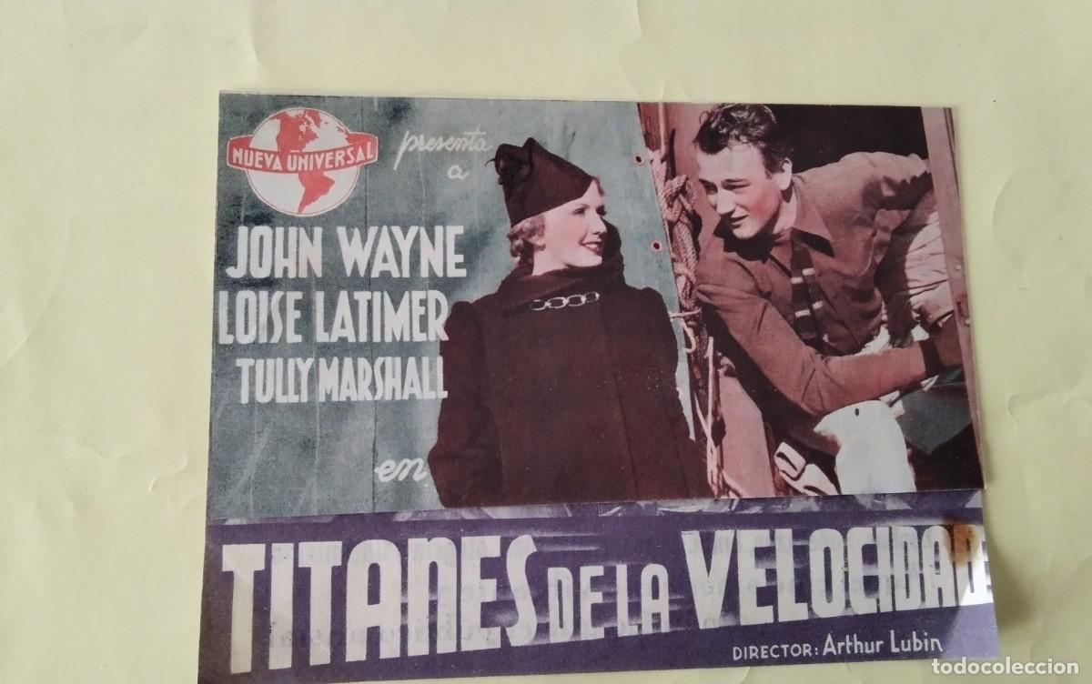 Cine: PROGRAMA DE MANO DOBLE DE LA PELICULA &rdquo; TITANES DE LA VELOCIDAD&rdquo; - Foto 2