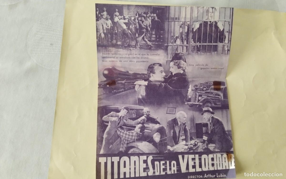 Cine: PROGRAMA DE MANO DOBLE DE LA PELICULA &rdquo; TITANES DE LA VELOCIDAD&rdquo; - Foto 3