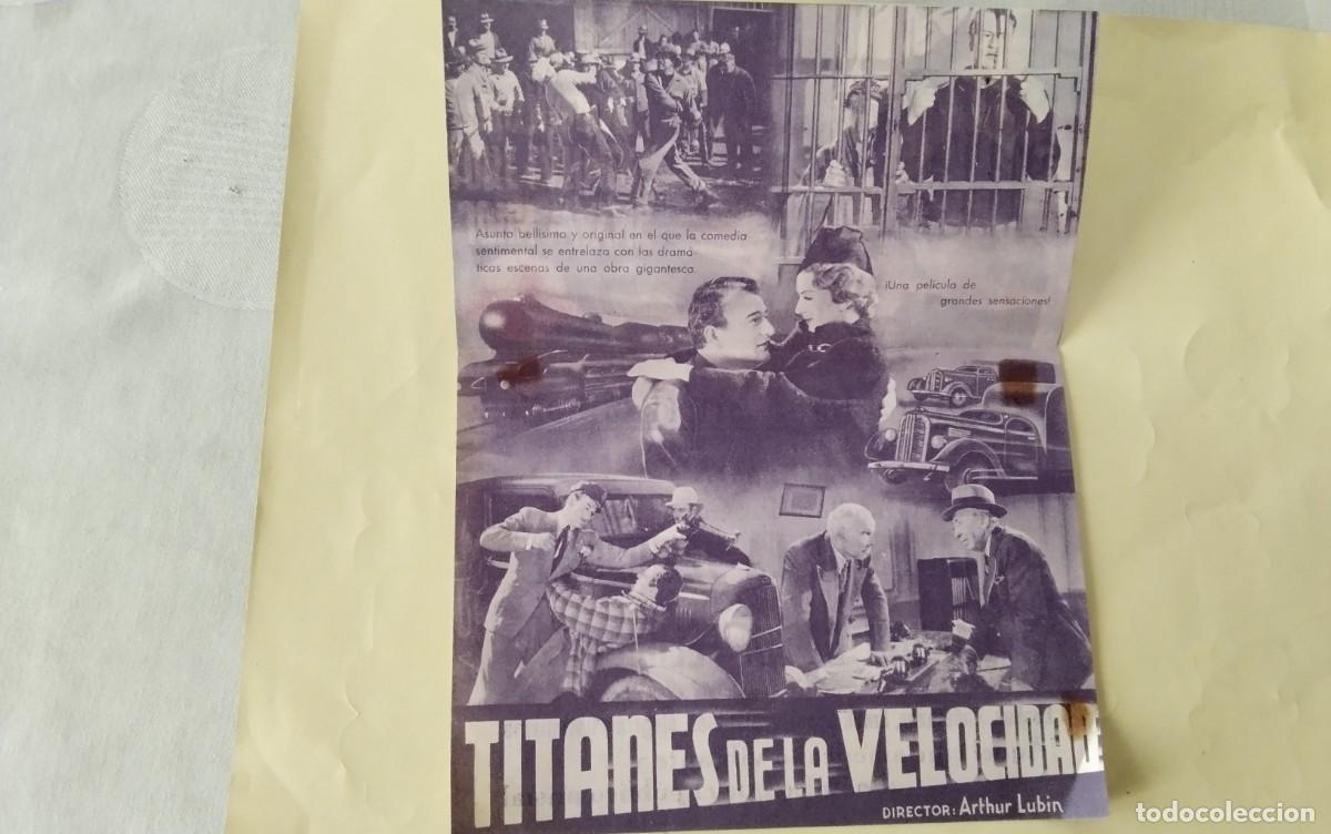 Cine: PROGRAMA DE MANO DOBLE DE LA PELICULA &rdquo; TITANES DE LA VELOCIDAD&rdquo; - Foto 4
