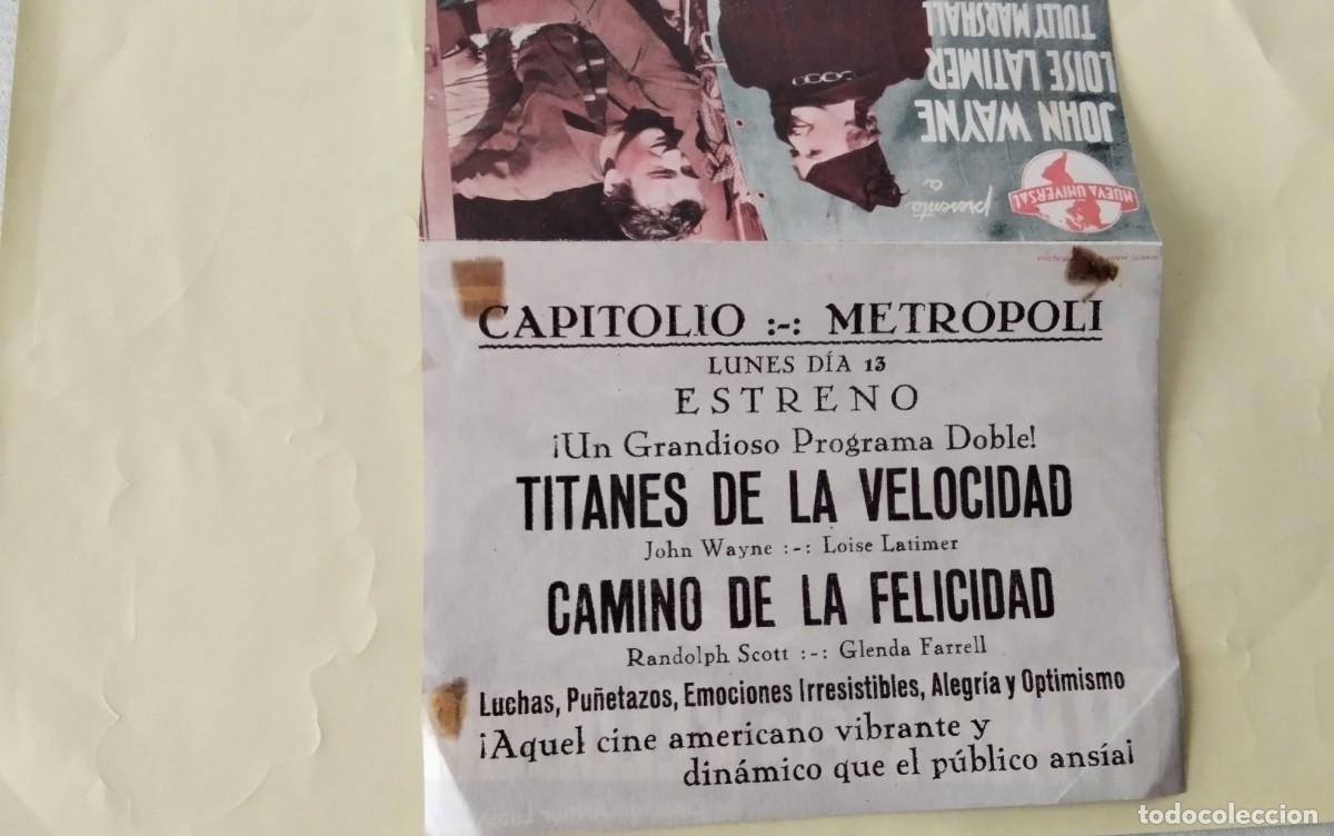 Cine: PROGRAMA DE MANO DOBLE DE LA PELICULA &rdquo; TITANES DE LA VELOCIDAD&rdquo; - Foto 6