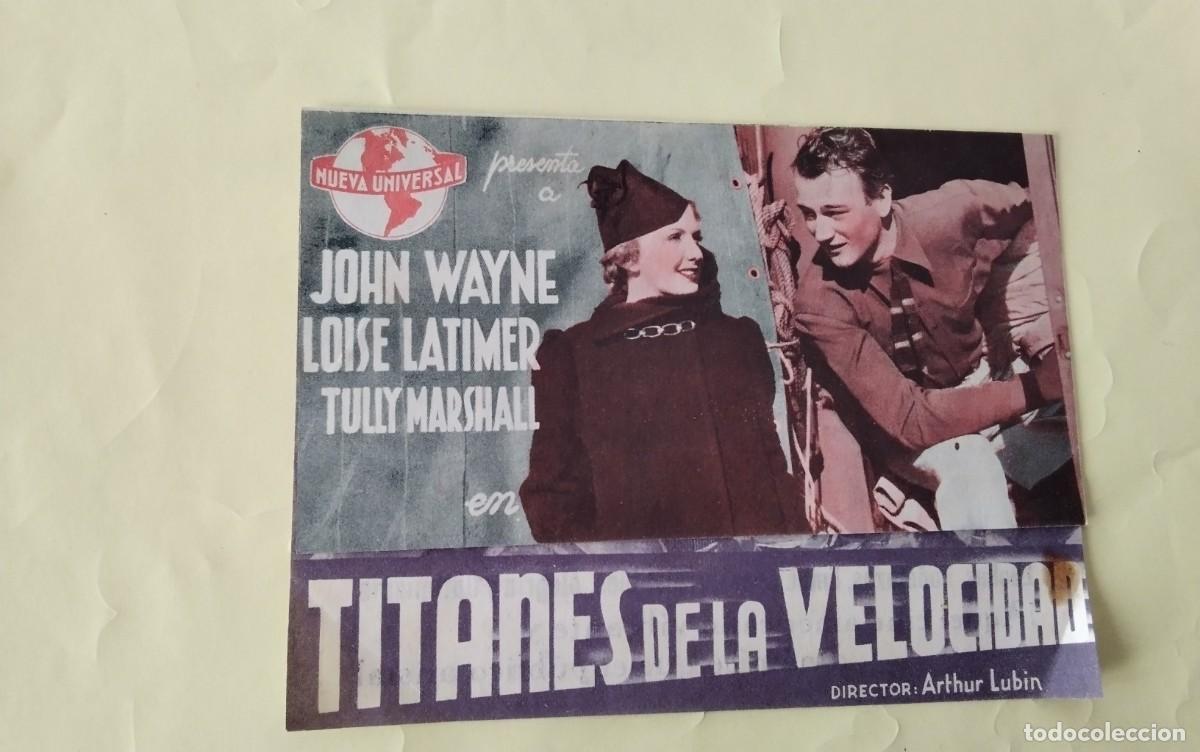 Cine: PROGRAMA DE MANO DOBLE DE LA PELICULA &rdquo; TITANES DE LA VELOCIDAD&rdquo; - Foto 7
