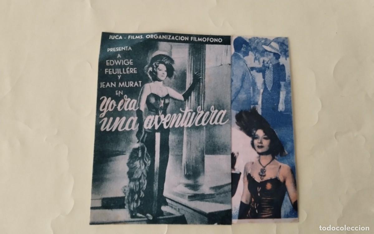 Cine: PROGRAMA DE MANO DOBLE DE LA PELICULA &rdquo; YO ERA UNA AVENTURA&rdquo; - Foto 1