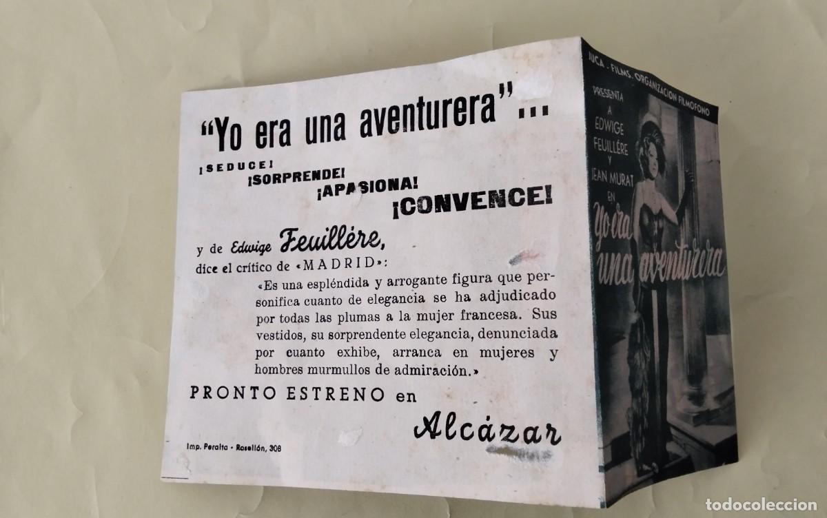 Cine: PROGRAMA DE MANO DOBLE DE LA PELICULA &rdquo; YO ERA UNA AVENTURA&rdquo; - Foto 5