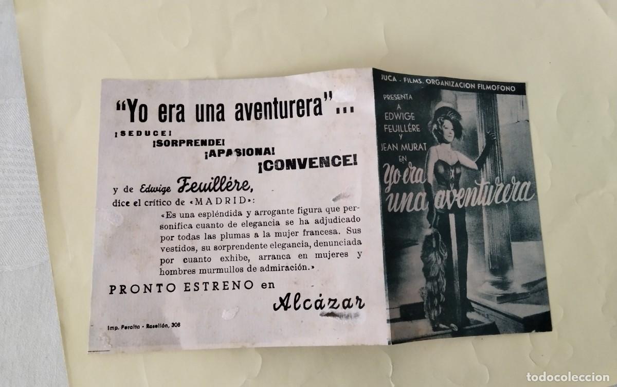 Cine: PROGRAMA DE MANO DOBLE DE LA PELICULA &rdquo; YO ERA UNA AVENTURA&rdquo; - Foto 6