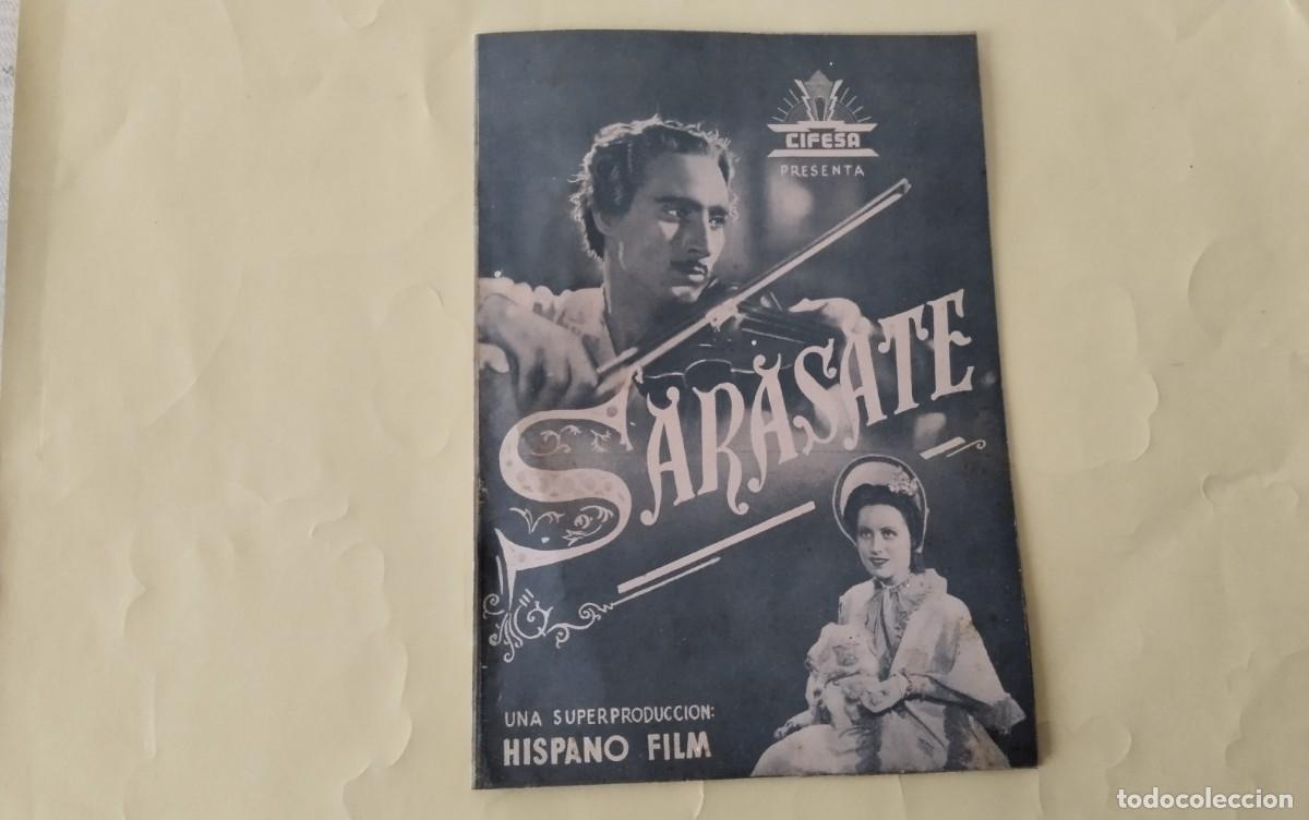 Cine: PROGRAMA DE MANO DOBLE DE CINE DE LA PELICULA &rdquo; SARASATE &rdquo; - Foto 2