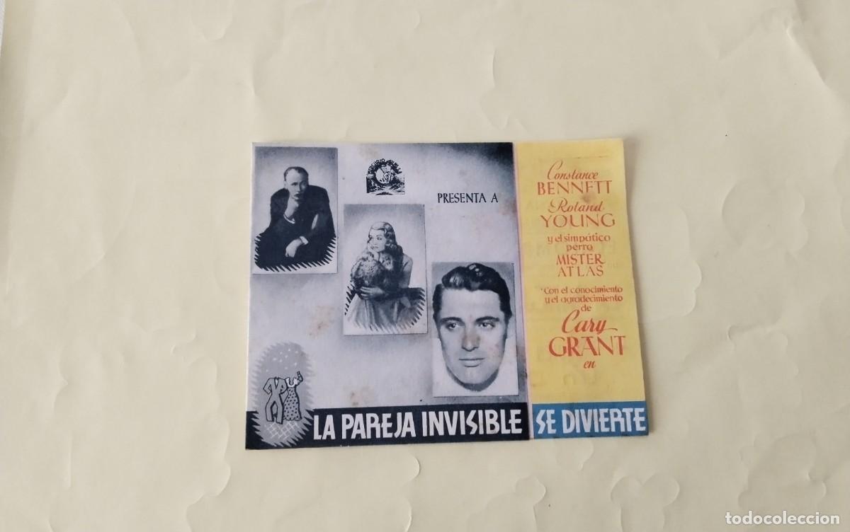 Cine: PROGRAMA DE MANO DOBLE DE CINE DE LA PELICULA &rdquo; LA PAREJA INVISIBLE&rdquo; - Foto 1