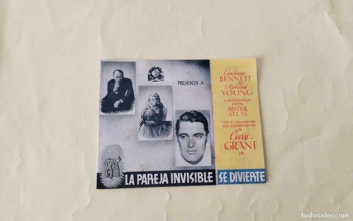 Cine: PROGRAMA DE MANO DOBLE DE CINE DE LA PELICULA &rdquo; LA PAREJA INVISIBLE&rdquo; - Foto 2