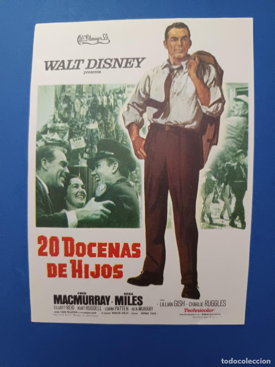 Cine: PROGRAMA DE CINE 20 DOCENAS DE HIJOS FRED MACMURRAY WALT DISNEY - Foto 1