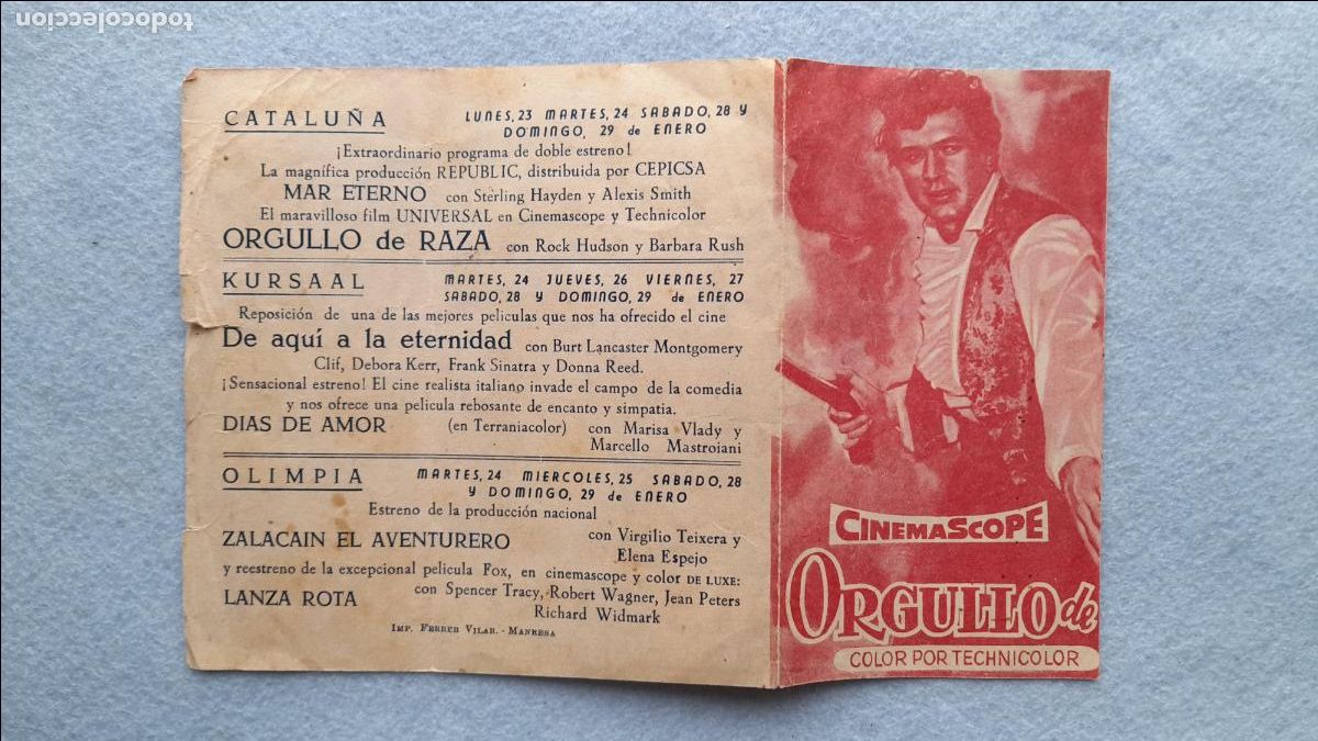Cine: Orgullo de Raza. Rock Hudson. Barbara Rush. Jeff Morrow. - Foto 3