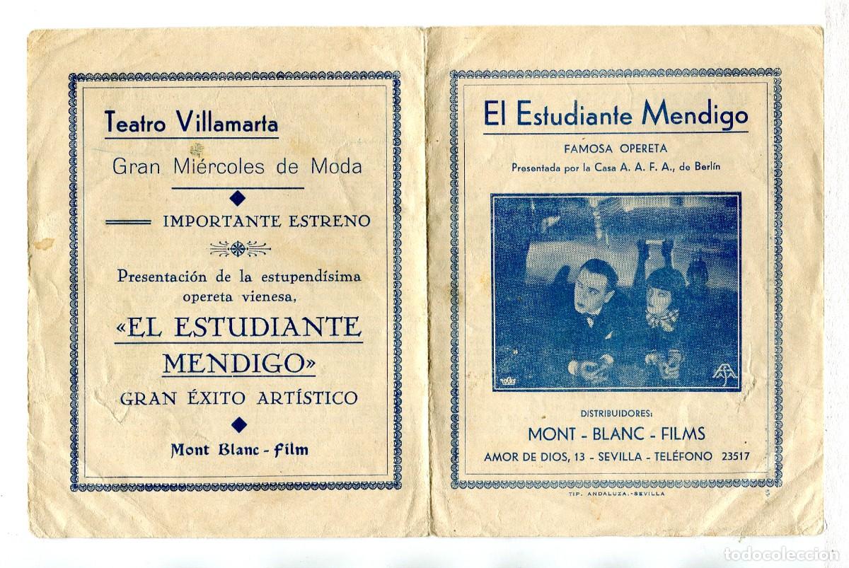 Cine: EL ESTUDIANTE MENDIGO, con Hans Heinz. - Foto 1