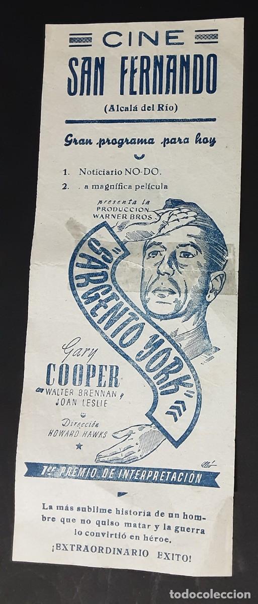 Cine: PROGRAMA LOCAL SARGENTO YORK, GARY COOPER, WALTER BRENNAN, JOAN LESLIE. - Foto 1