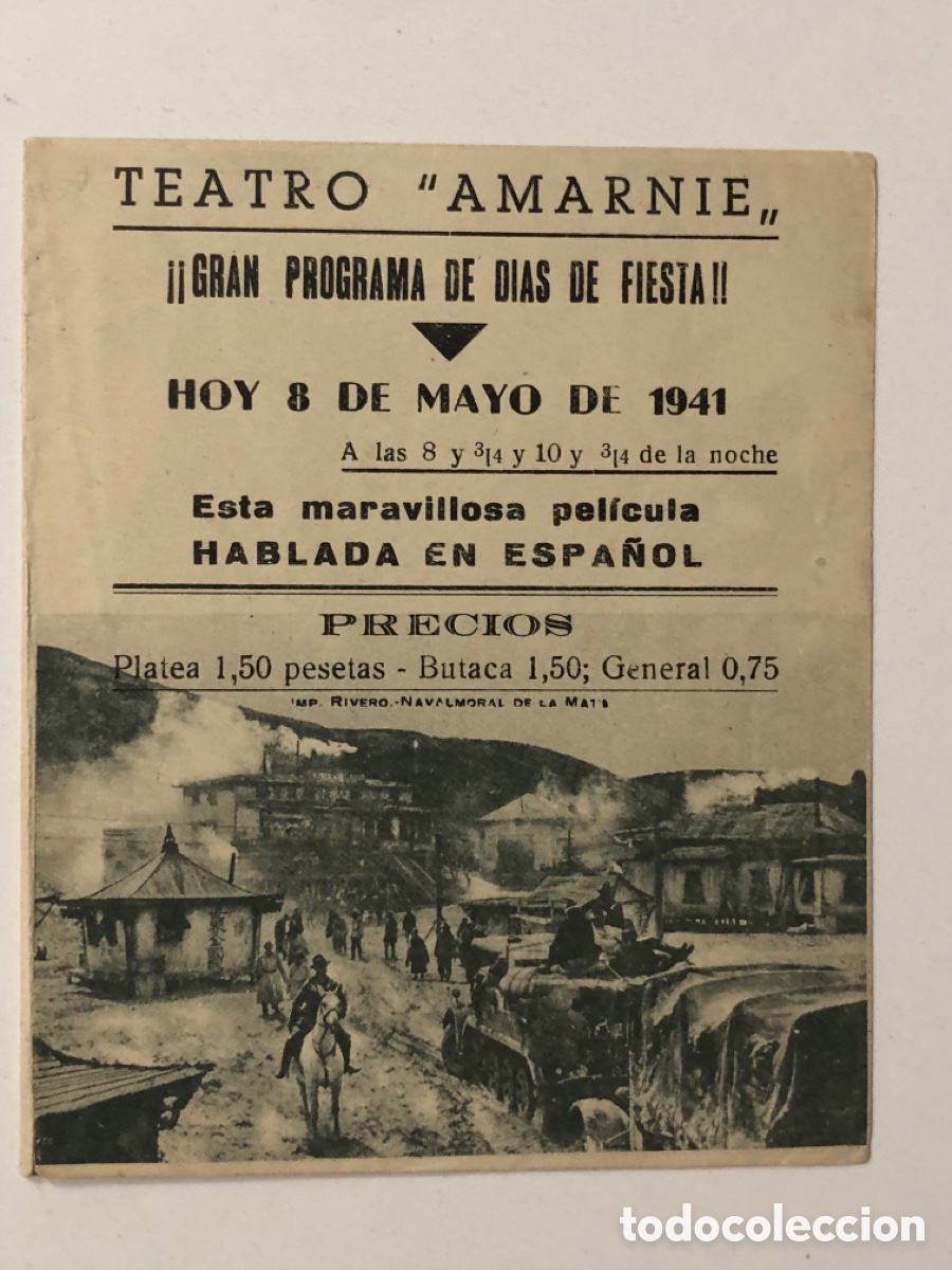 Cine: Programa la traicion del mongol Hilde Krahl con publicidad Navalmoral de la Mata A15 - Foto 3