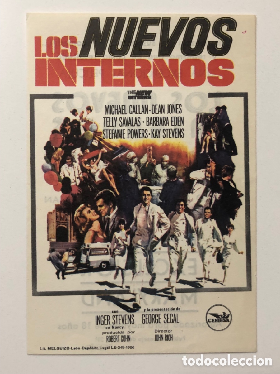 Folhetos de m&atilde;o de filmes antigos de cinema: Programa los nuevos internos Stefanie powers con publicidad cine balmes excelsior maryland A19