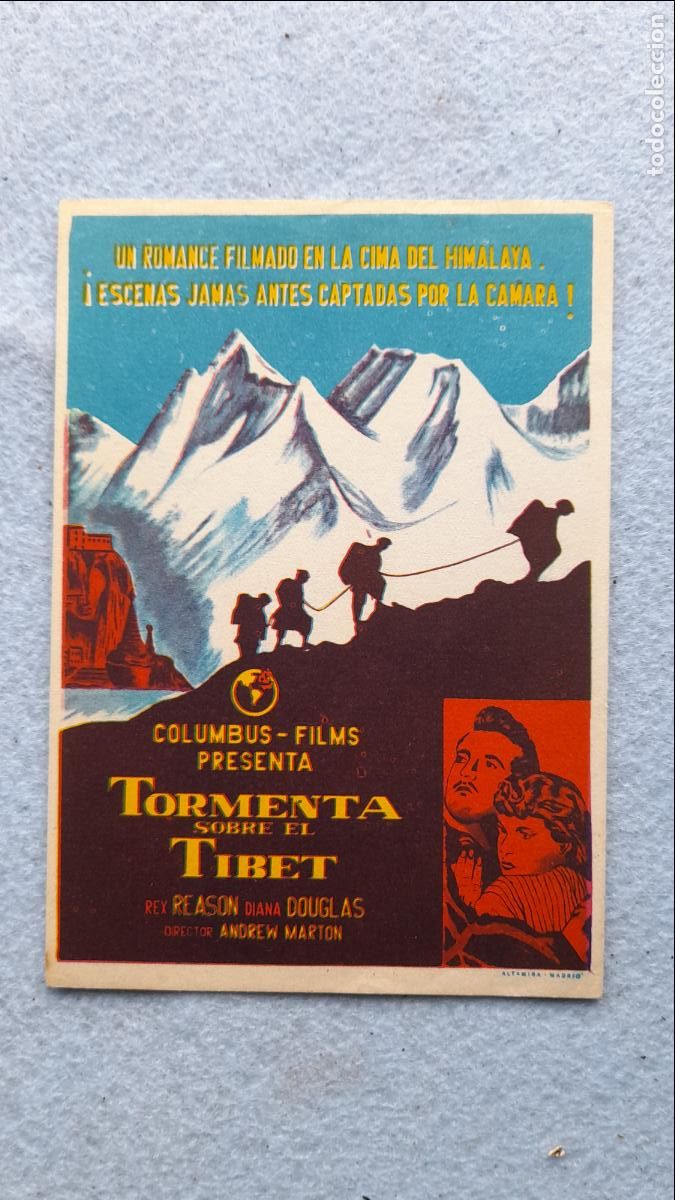 Cine: Tormenta sobre el Tibet. Rex Reason, Diana Douglas. - Foto 1